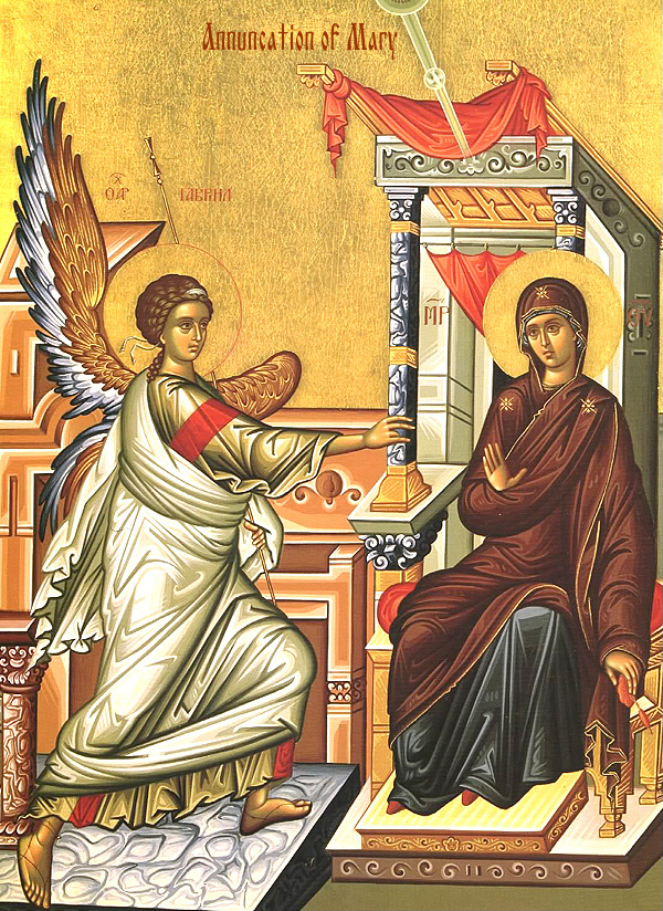 icon of the annunciation